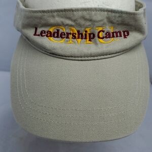 CMU Leadership Camp Beige Adjustable Strapback Visor Hat One Size Embroidered